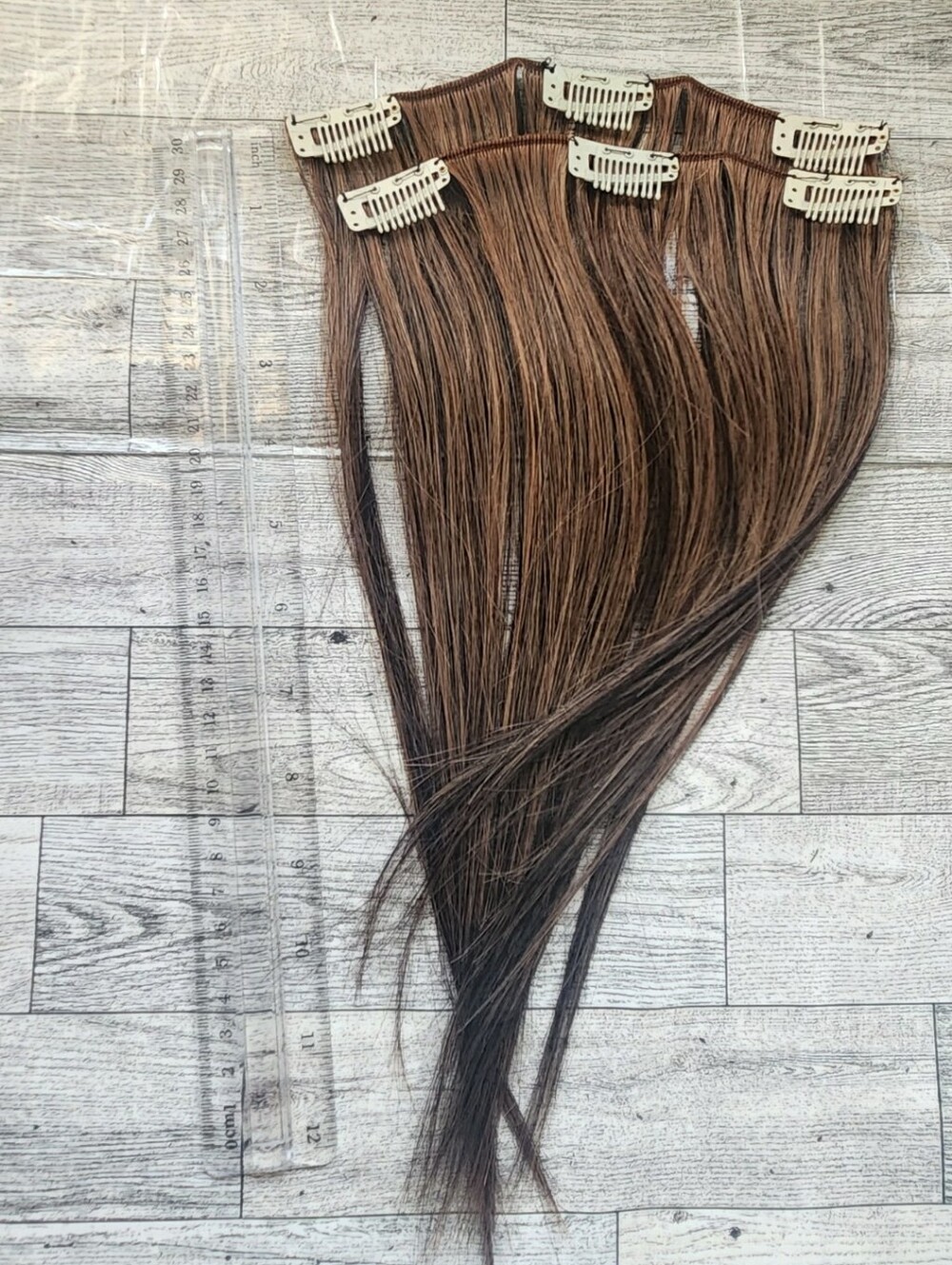 🆕️ Brand NEW 14 INCHES 2 pcs 100% Real Hair clip in set